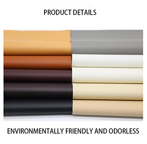 Lederen patch kit zelfklevende lederen patches, premium leder reparatie sticker, vinyl & kunstleer, patches voor bank, scheuren, brandwonden, autostoelen, accessoires (50 cm x 138 cm, donkergrijs) - Image 3