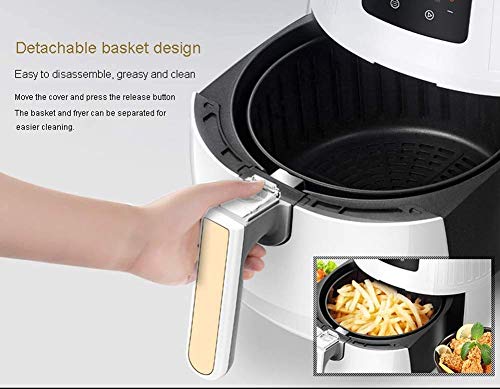 RASOANOA Freidora de Aire, 3,2 L de Gran Capacidad, Pantalla táctil termoeléctrica, freidora de Aire Digital, Horno, sin Bandeja de Aceite, con 6 ajustes preestablecidos de cocción y Recetas, Cesta