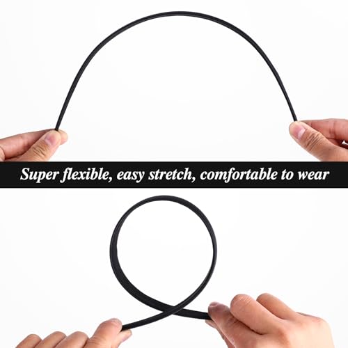 Wllhyf 548437_1+SATIN HEADBANDS 2 Pieces Satin Headbands 1 Inch Wide Hard Head Band Fashion Solid Headband Anti-Slip Plain Hair Bands Diy Hair Accessories thumb #2