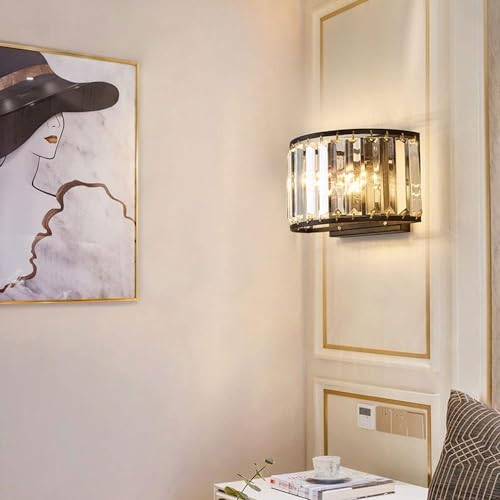 Lámpara de pared de cristal transparente de alta calidad con acabado oro E14 5