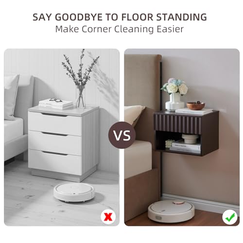 BuildHom Floating Nightstand with Fluted Drawer, Bedside Table by BuildHom - Used condition - Image 4