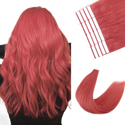 Image of SixStarHair Tape in Hair Extensions Silky Straight Remy Human Hair Rooted Metallic Bronde Tape in Hair Extensions Human Hair 18inch Soft Glue Tape Extensions Human Hair 50g 20 Pieces per Pack
