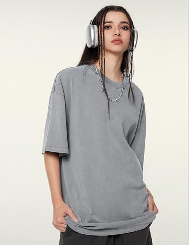 Yimoon 3 Pack Oversized Tshirts for Women Washed Vintage Baggy Boyfriend Tees Short Sleeve Unisex Cotton Tops4