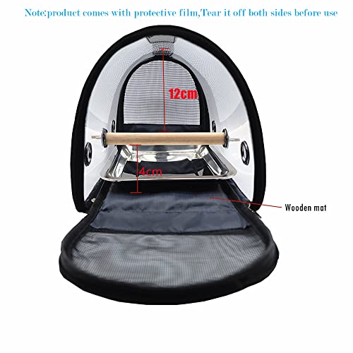 Mehongcan Portable Bird Carrier,Bird Travel Cage Parrot Lightweight Breathable Carrier Bird Travel Bag With Perch Stainless Tray (Small) #TOP2