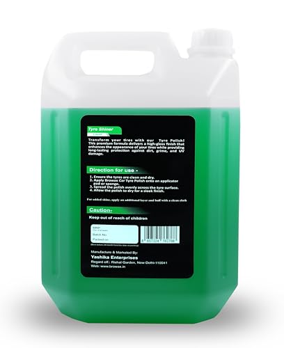 Tyre Polish for Car and Bike (5L) | Non-Greasy, Long-Lasting & Dirt-Repellent Formula
