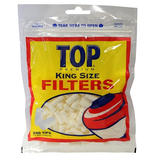 TOP Premium Filter Tips - 18mm - 200 Filters/Bag (5 Bags for a Total of 1,000 Filters!)