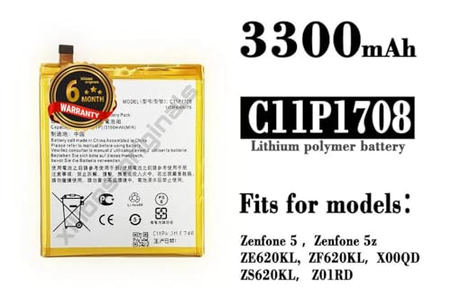 Image of C11P1708 Battery for C11P1708 3300mAh for Asus Zenfone 5 5Z ZE620KL Battery with 6 Months Warranty**** (O191)