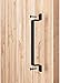 SMARTSTANDARD 12 Inch Barn Door Handle Rustic Black Long Solid Metal Pull Fits Barn Door Gate Garage Shed, Pack of 1
