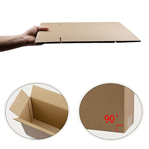Image of 12x9x4 Inches Shipping Boxes, Brown Corrugated Cardboard Boxes for Small Bussiness, 25 Pack