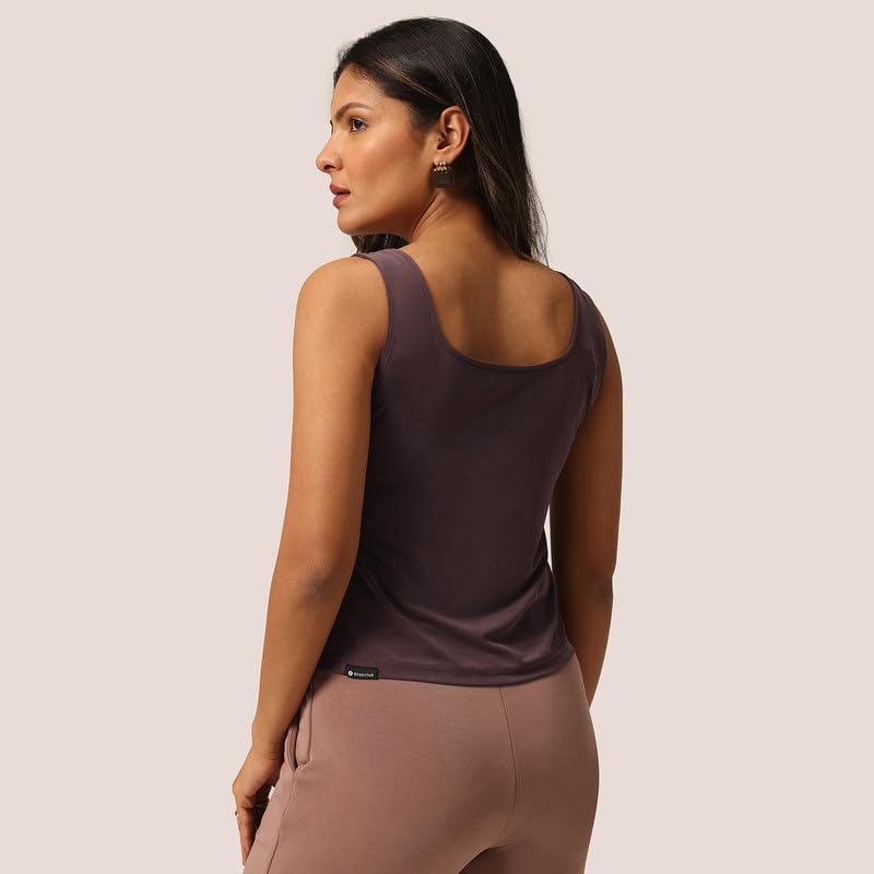 BlissClub Damski tank top EverFlow, dopasowany krój, kwadratowy dekolt, miękki w dotyku, komfort przez cały dzień, do noszenia na co dzień