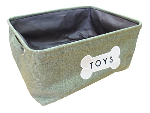 Winifred & Lily Dog Pet Toy Box Accessory Storage Bin with Handles, Storage Organizer, Pet Bins, Storage Basket for Toy, Blankets, for Home, Dog, Cat