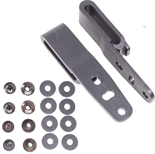 Quick Clip Pro Holster Tough Grip Clips, 3 Hole Adjustable Cant For Iwb Owb Kydex, Leather, Hybrid Holster Making. Tuckable Black Plastic W/ Chicago Screw Hardware Made In Usa (1.5" 4-Pack) #TOP6