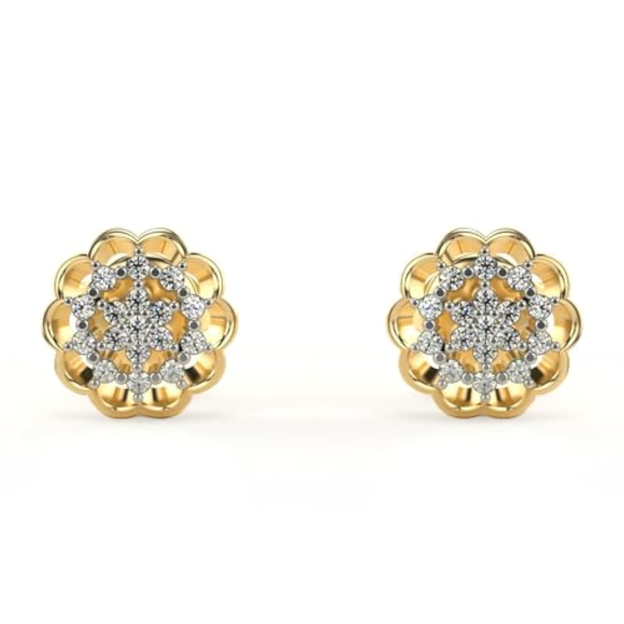 Women's Sterling Silver & Certified Lab Grown Diamond 0.19cts Earrings