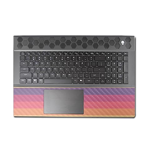 Image of MightySkins Carbon Fiber Skin Compatible With Alienware M18 R1 (2023) Full Wrap Kit - Mellow Stripes | Protective Durable Textured Carbon Fiber Finish | Easy To Apply & Change Styles | Made in the USA