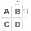 2 Pack Universal Russian Keyboard Stickers Transparent Background, Transparent Background with Blue Lettering for Computer Laptop Notebook Desktop, Replacement Computer Keyboard Stickers (Russian)