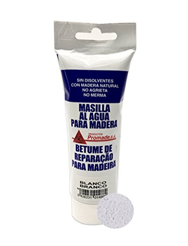 PROMADE - Emplaste al agua para madera color blanco 150 gramos