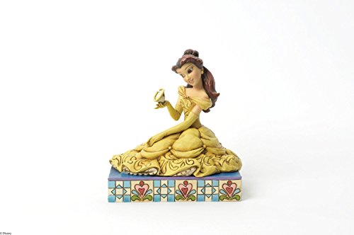 Jim Shore for Enesco Disney Traditions Belle with Chip Figurine, 5.5-Inch