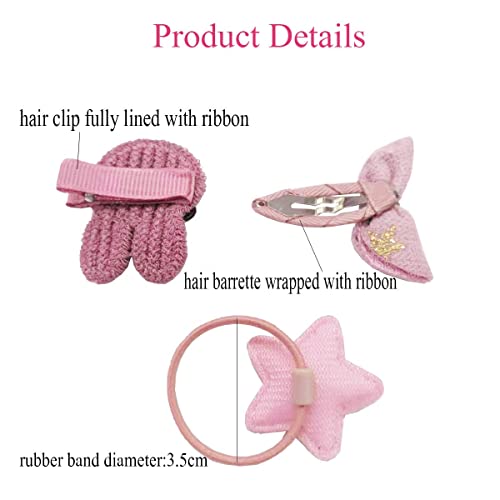18pc Hair Accessories Combo Set, Clips & Ponytail Holders