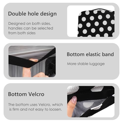 Travel Luggage Cover Suitcase Protector, Washable Suitcase Cover Fits 22 Inch Luggage, Elastic Suitcase Protective Cover (M, Dot)3