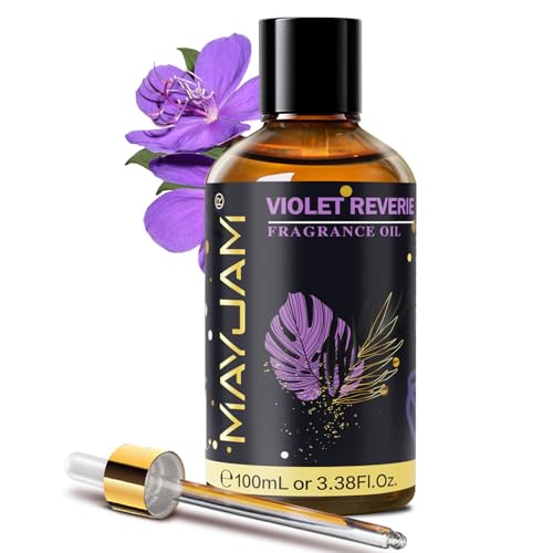 MAYJAM Fragrance Oil, 100ML Violet Reverie Aromatherapy Oil, with Glass Dropper, Diffuser Oil for Making Candle, Soap, Bath Bombs