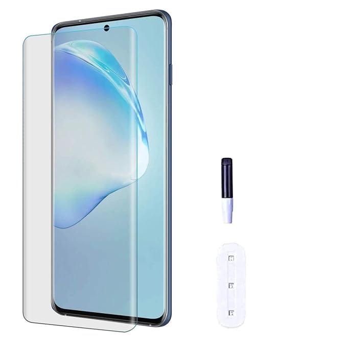 Image of UV Premium HD+ Tempered Glass For Honor X50 / Honor Magic 6 Lite (6.78 Inch, Pack of 1) Full Adhesive Curved Glass 100% Fingerprint Working with installation kit