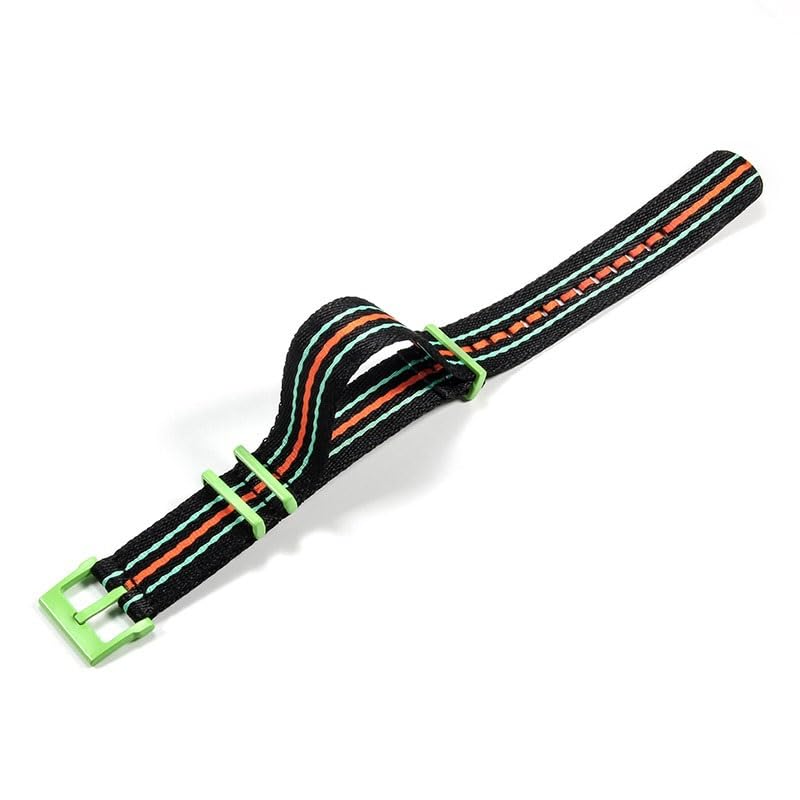 Bracelet de montre en nylon noir vert pour Blancpain Fifty Fathoms Ocean Commitment et Swatch