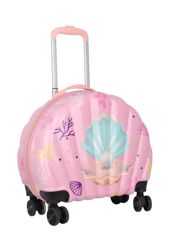 Image of Polo Class Kids Trolley Bag | Made with Polycarbonate | Durable and Waterproof | Trolley Bag for Kids - Pink