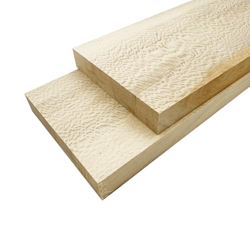 Barrington Hardwoods' Quarter Sawn Sycamore Lumber Board - 3/4" x 4" (2 Pcs) (2, 3/4" x 4" x 18")