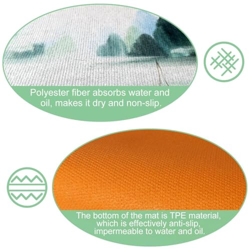 Alfombrillas de cocina antideslizantes lavables absorbentes para pasillo pack de 2 6