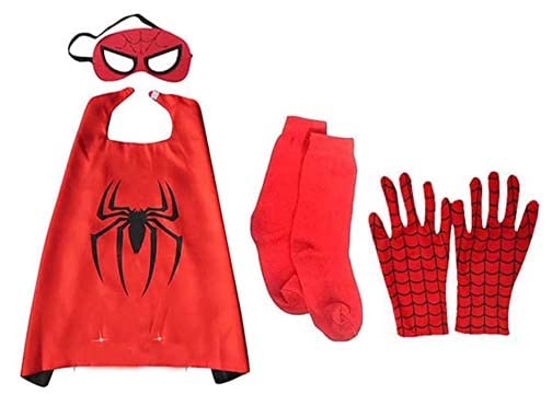 MODERNAZ Superhero spiderboy cape + gloves + socks + mask (blue & red) 2-10 yrs (2-4 years) (B0C3DZMHZH) Amazon Price History, Amazon Price Tracker