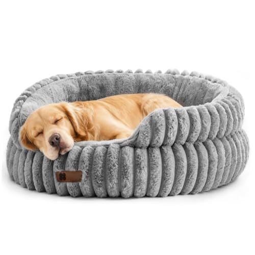 FARYODI Cuccia per gatti morbida per gatti L, elegante letto rotondo per cani di piccola e media taglia, calmante