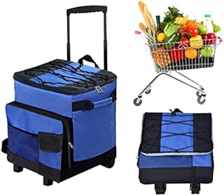 38 Can Soft Cooler with Wheels, Handle and Removable Liner - Leakproof Collapsible Rolling Cooler Bag for Camping, Beach Trip, Outdoor Activities