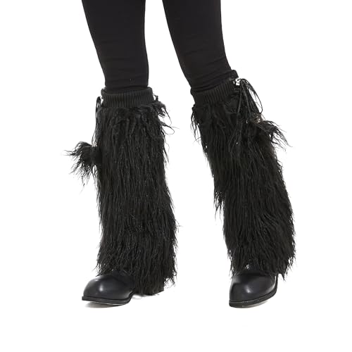 Image of Fur Leg Warmers Furry Faux Fur Winter Leggings Boot Cuffs Toppers for Women