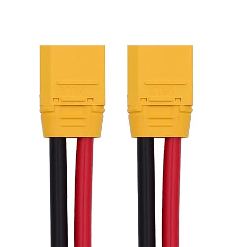 Vista 35 de xiwai Cable de extensión XT60 12AWG hembra a conector hembra para estación de energía de batería RC con panel solar (1.6 pies)