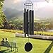Large Wind Chimes Outdoor Deep Tone,38In Sympathy Outdoor Windchimes Large with 8 Tubes Tuned Relaxing Tone,Soothing Memorial Wind Chimes Amazing Grace for Father,Mother,Garden Décor,Matte Black