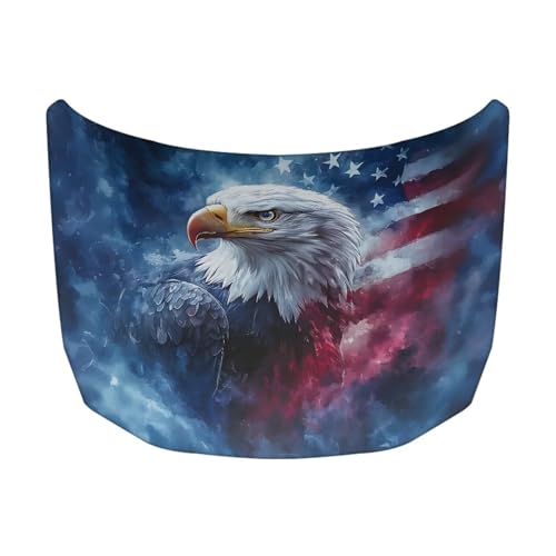 Image of Thunder Eagle Car Hood Cover Stretch Polyester Car Hood Cover Waterproof Automotive Accessories Easy Installation for Car Hood Decoration and Protection