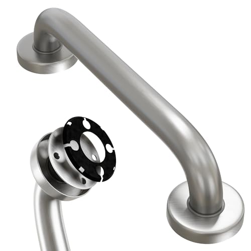 Wall Handle for Seniors, Non-Slip & Stable, Bath Handle, Shower Handle for Wall Mounting, Handles for Shower, Bathroom or Bathtub (Stainless Steel, 45 cm)