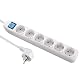 6-fach-Steckdosenleiste Electraline 62270 mit Schalter und 1,5 m Kabel