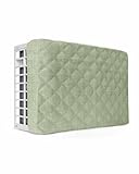 Falaniique Sage Green Indoor Air Conditioner Cover for Window Units, Vintage Country Monochrome Farmhouse Double Insulation Adjustable Waterproof Indoor AC Cover with Elastic Straps 21' x 15' x 3.5'