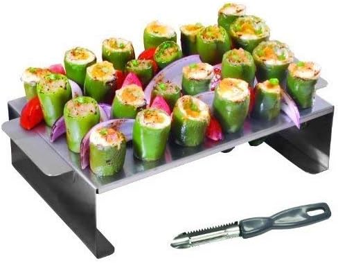 GrillPro 41555 Stainless Steel Pepper roasting Rack for Grill