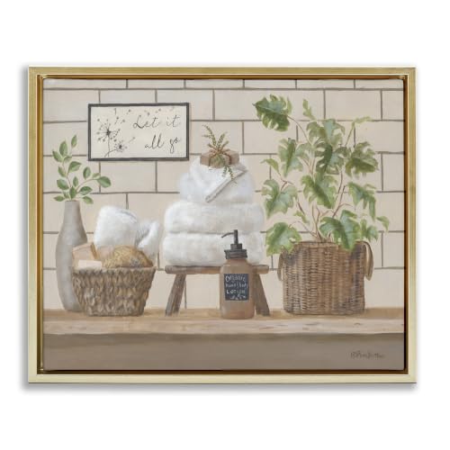 Bathroom Spa Still Life Botanical, 25 x 31 Inch Canvas in Floater Frame