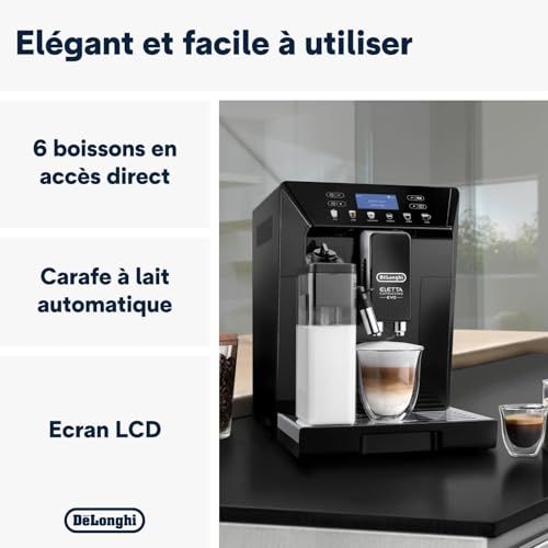 Machine À Café De'Longhi Eletta Evo ECAM46.860.B – 15 Bars, Mousseur À Lait - vue 6