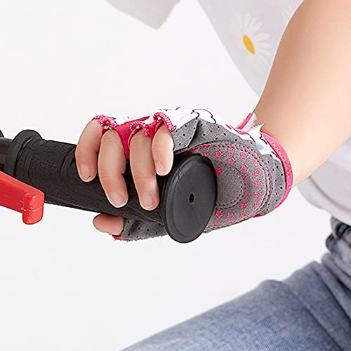 Luvas de ciclismo para crianças | Luvas sem dedos antiderrapantes para crianças | Luvas esportivas a
