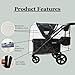 SASHA'S Rain and Wind Cover for Baby Trend Expedition Stroller Wagon/Wagon Plus, Clear Design, Maximum Coverage (Stroller not Included) Made in USA