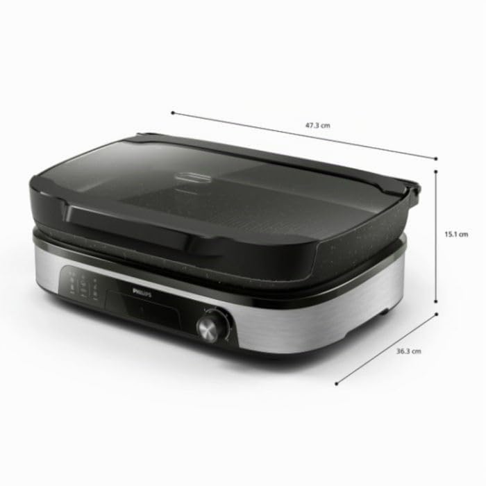 PHILIPS GRILL DA TAVOLO CON AFFUMIC AZIONE E INFUSORE ELETTRICO