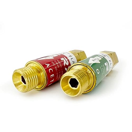 Rx Weld Oxygen Acetylene Flashback Arrestors Set Regulator End Standard "B" 9/16-18Unf Threads Size #TOP3
