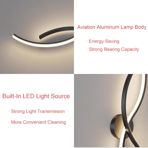 Iluminacion moderna 3000K-6500K con aplique de pared LED interior largo 4