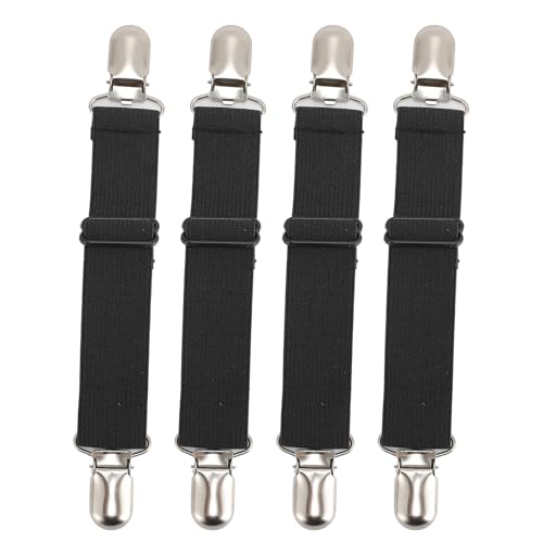4 clips para botas, correas ajustables para botas, multifuncionales, elásticos, antideslizantes, clips para estribos para pantalones