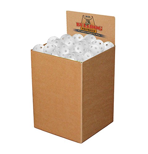 JUGS Bulldog White Poly Baseballs - bulk box of 100 B6006