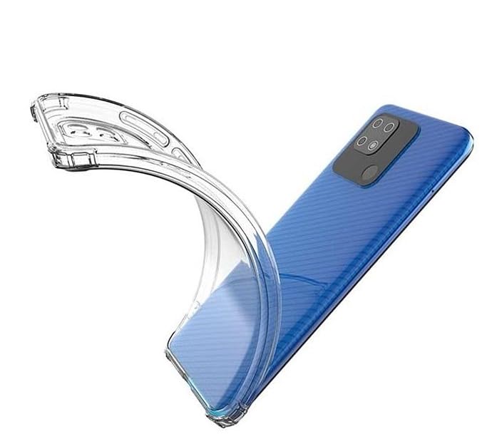 Image of BOXXO Flexible Back Cover for Mi Redmi 10 | Back Cover Transparent Clear Shockproof Case Four Corner Protection | Slim Protective Mobile Phone Cover for Mi Redmi 10